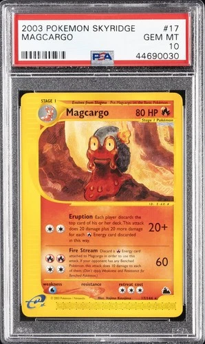 2003 POKEMON SKYRIDGE #17 MAGCARGO PSA 10