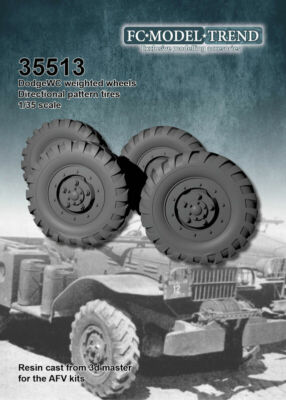 FC Model Trend 1/35 Dodge WC Directional Tyre Wheels for AFV kits