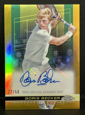 2024 Topps Chrome Tennis Legend Boris Becker Auto Gold Refractor