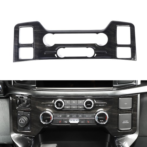 6pcs Interior Center Console Cover Trim Kit For Ford F150 2021+ Black Wood Grain - Picture 10 of 12