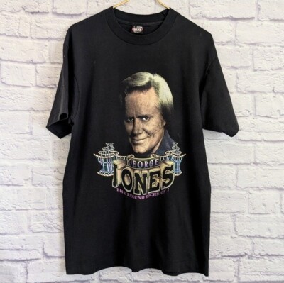 Vintage 90s George Jones The Legend Rocks On T-Shirt L Single Stitch ...