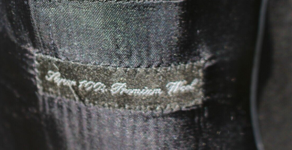 Express Men's Solid Black Wool 2 Button Blazer 44… - image 3