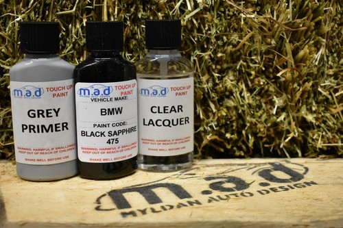 M.A.D BMW Nero Zaffiro 475 Pittura Ritocco Kit 30ML 1 3 5 7 Serie X1 X3 X5 X6 - Picture 4 of 4