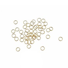 Gold Stainless Steel Split Rings 5mm x 1mm - Open 18 Gauge - 15 Rings - SS090