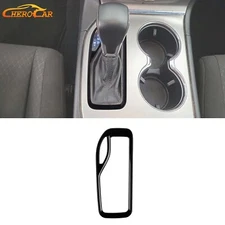 Center Console Gear Shift Cover Trim Overlay for Jeep Grand Cherokee 16-21 Black