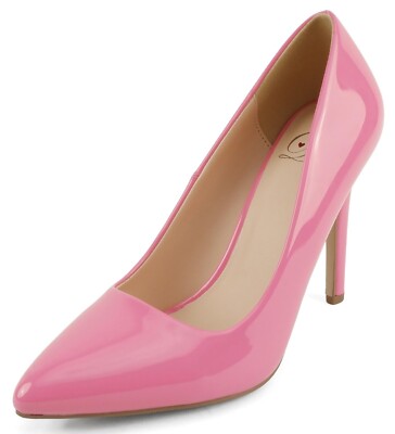Delicious Women Stiletto High Heel Classic Pumps Pointed Toe SCHEME Pink Patent