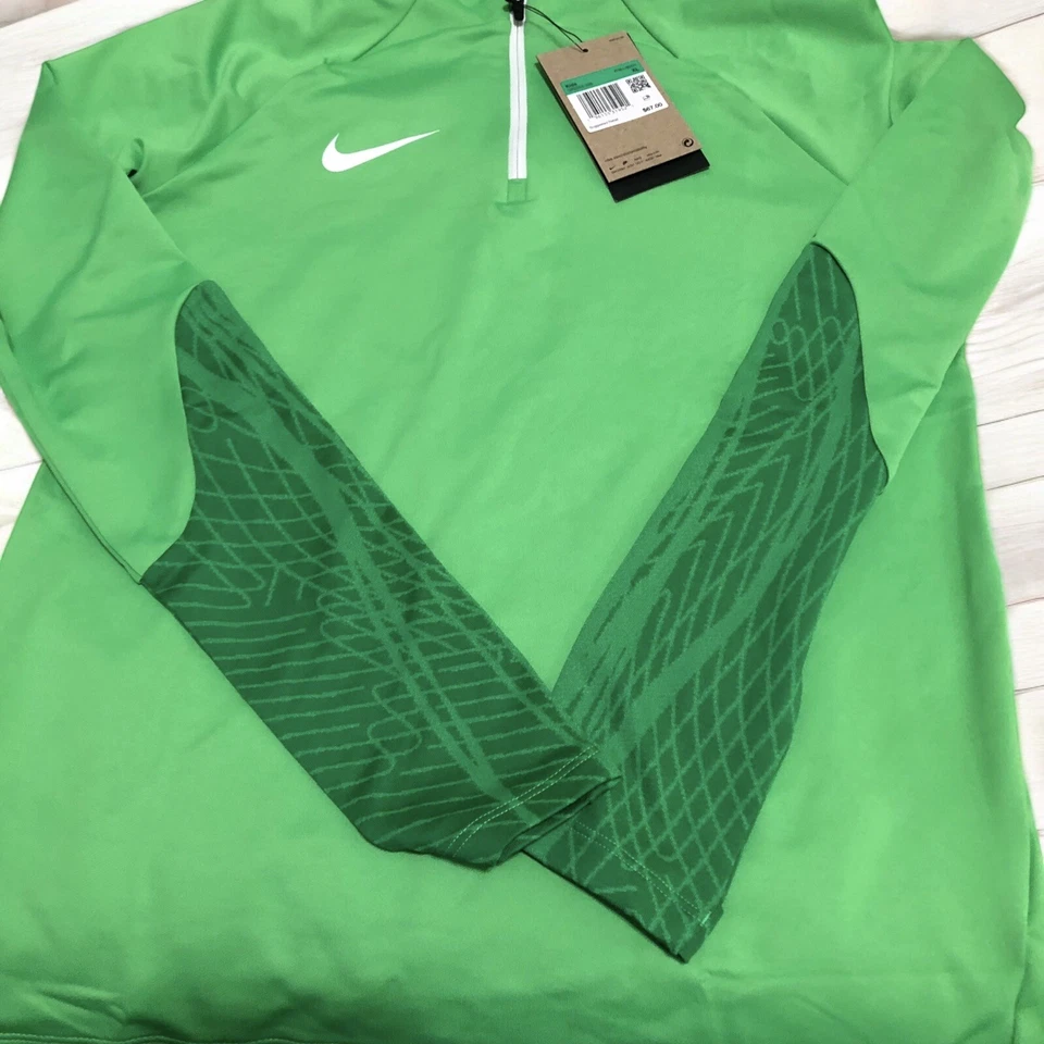 耐克 Dri Fit Strike 23 Drill Top 1/4 Zip DR2304 绿色青少年 XL 足球 — 第 3/4 张图片