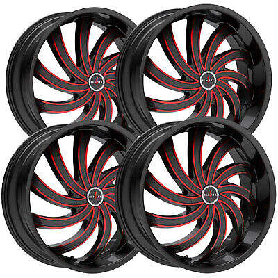 Wheel Rims 22 Red (4) Ignite G04 Flame 22x8.5 5x4.5