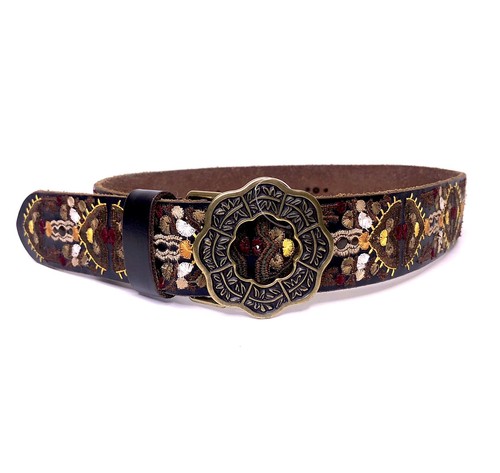 Lucky Brand Embroidered Belt Buffalo 