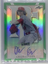 2021 LEAF PERFECT GAME METAL GREEN REFRACTOR CHASE SHORES AUTO 8/10