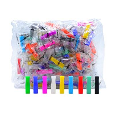 100 Pcs Reusable Silicone Straw Tips Cover for 6MM Metal Stainless Steel Straws