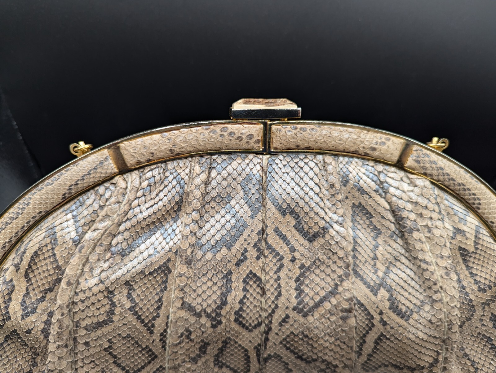 Judith Leiber Couture Python Clutch/Crossbody Cha… - image 7