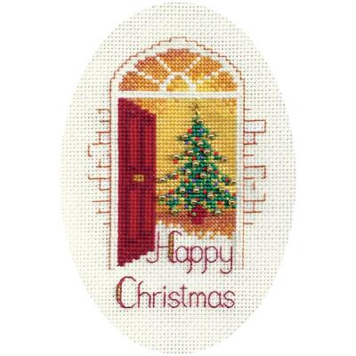 Bothy Threads Grußkarte Kreuzstich-Set ''Herzlich Willkommen'', 9x13.3cm, DWCDX34,