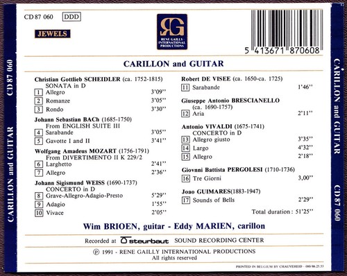 Wim Brioen & Eddy Marien CD Belgien Import - Glockenspiel und Gitarre (1991) - Bild 2 von 3