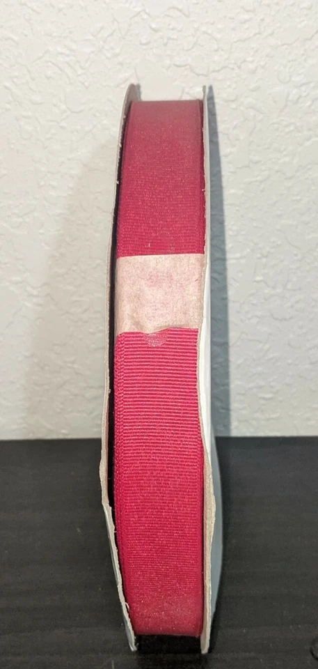 HUGE 100 Yards 1 Spool of Solid Red 5 Grosgrain New Ribbon 7/8"  22mm - Image 4 of 4