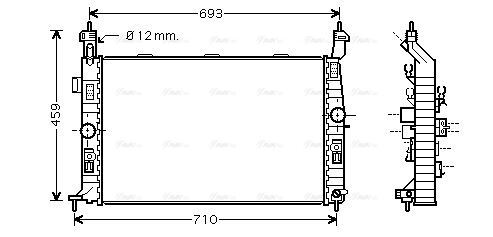 OL2345 AVA Radiator FIT OPEL MERIVA (2003) 1.6