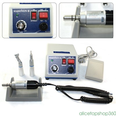 110v Dental N3 Lab Marathon 35K rpm Micro Motor+Straight+Contra Angle Handpiece