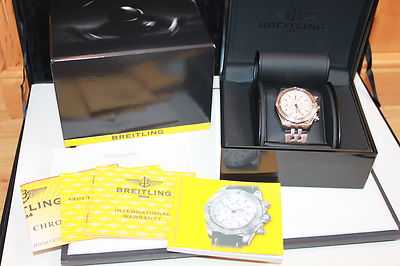Breitling Chronomat Evolution A13356 in weiss 44mm - Full Set Papiere & OVP