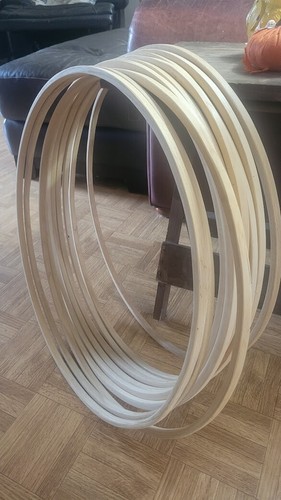Wooden Musikgarten Hula Hoops Natural Wood Child's Play Imagination 24 Inch