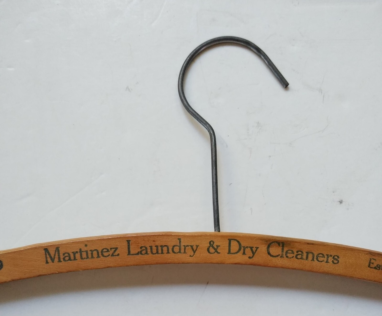 VINTAGE WOOD ADVERTISING HANGER Martinez Laundry … - image 4