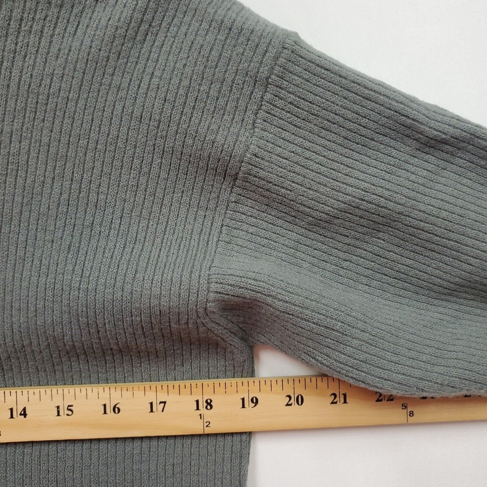 Jones New York Lamb Wool Blend Academia Cardigan Sweater S Teal Hong