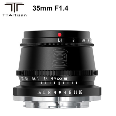 TTArtisan 35mm F1.4 APS-C Manual Focus Lens for Sony E Mount Fujifilm M4/3 Mount