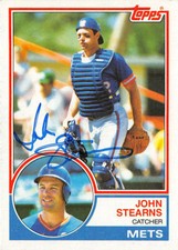 John Stearns autographed Baseball Card (New York Mets) 1983 Topps #212