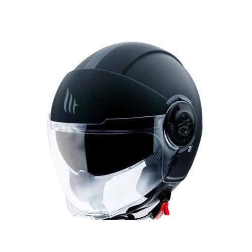 Casque jet noir mat MT Viale SV double écrans pour vos trajets en ville