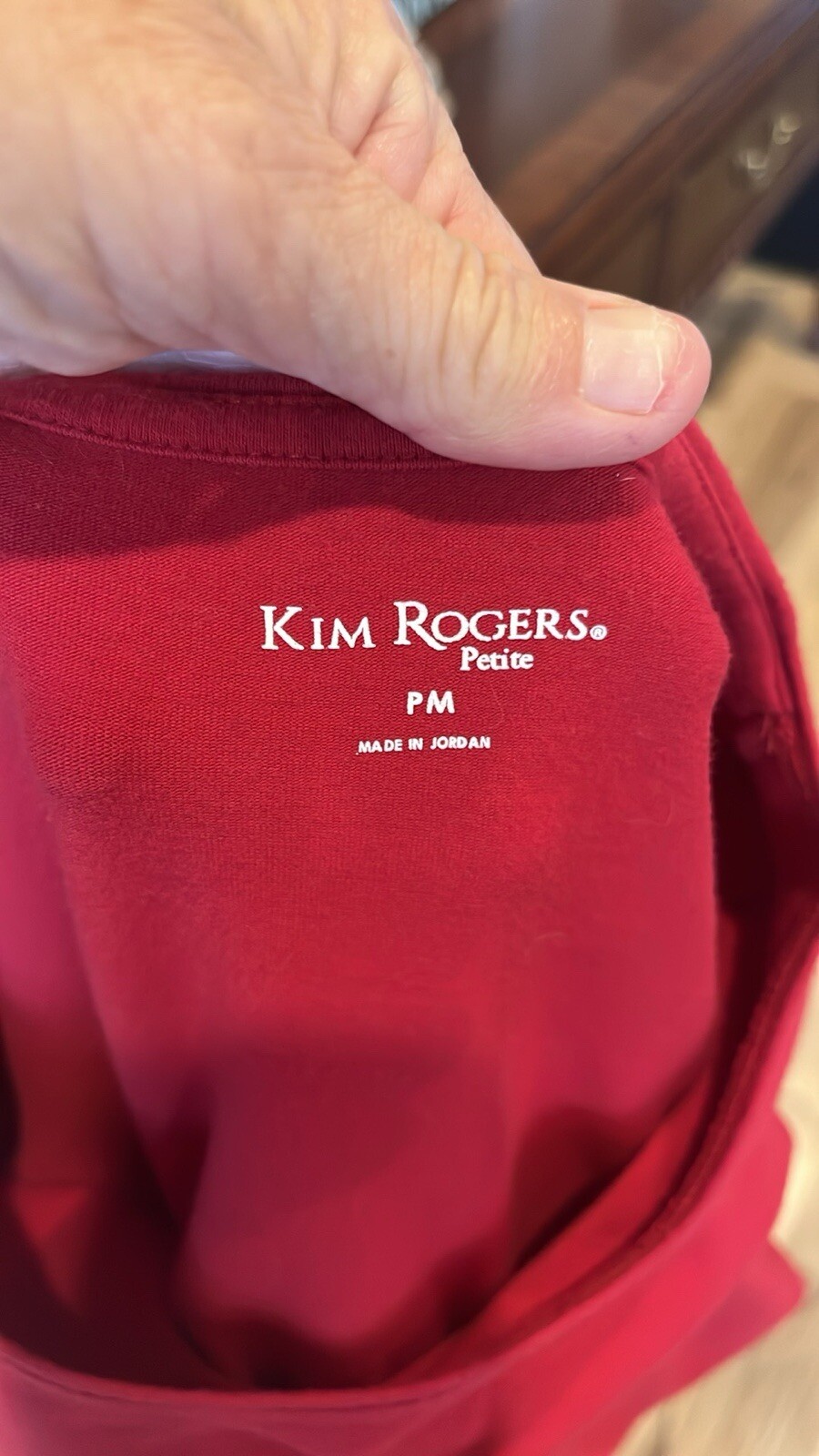 Pajama Set Red Plaid Pants Solid Long Sleeve Top - image 8