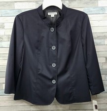 Pendleton Blazer Size 14 Womens 4 Button Satin Lined Wool Blend Jacket