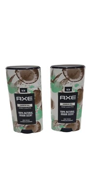 2-Pack AXE Caribbean Coconut Aluminum Free Deodorant 48-Hour Eucalyptus  2.6 oz