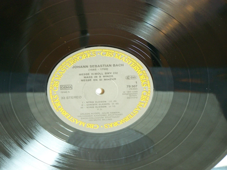 J.S. Bach Mass in B-Minor Auger Hamari Schone Rilling German Edition FINE & RARE - Image 4 of 4