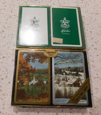 NOS 2 Congress Playing Cards Cel-U-Tone Finish Sealed Double Decks In Box, 9/38