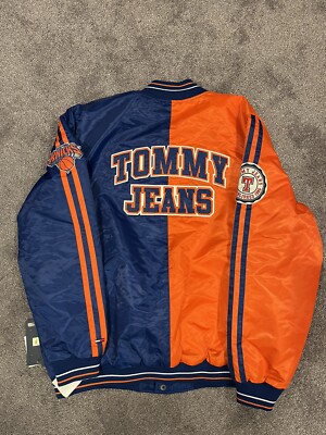 Tommy Hilfiger x New York Knicks G-III Varsity Satin Jacket Size 