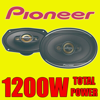 Pioneer 6x9 6x9'' 1200W Total Power 5-Way Car/Van Rear Deck Shelf Speakers Grills