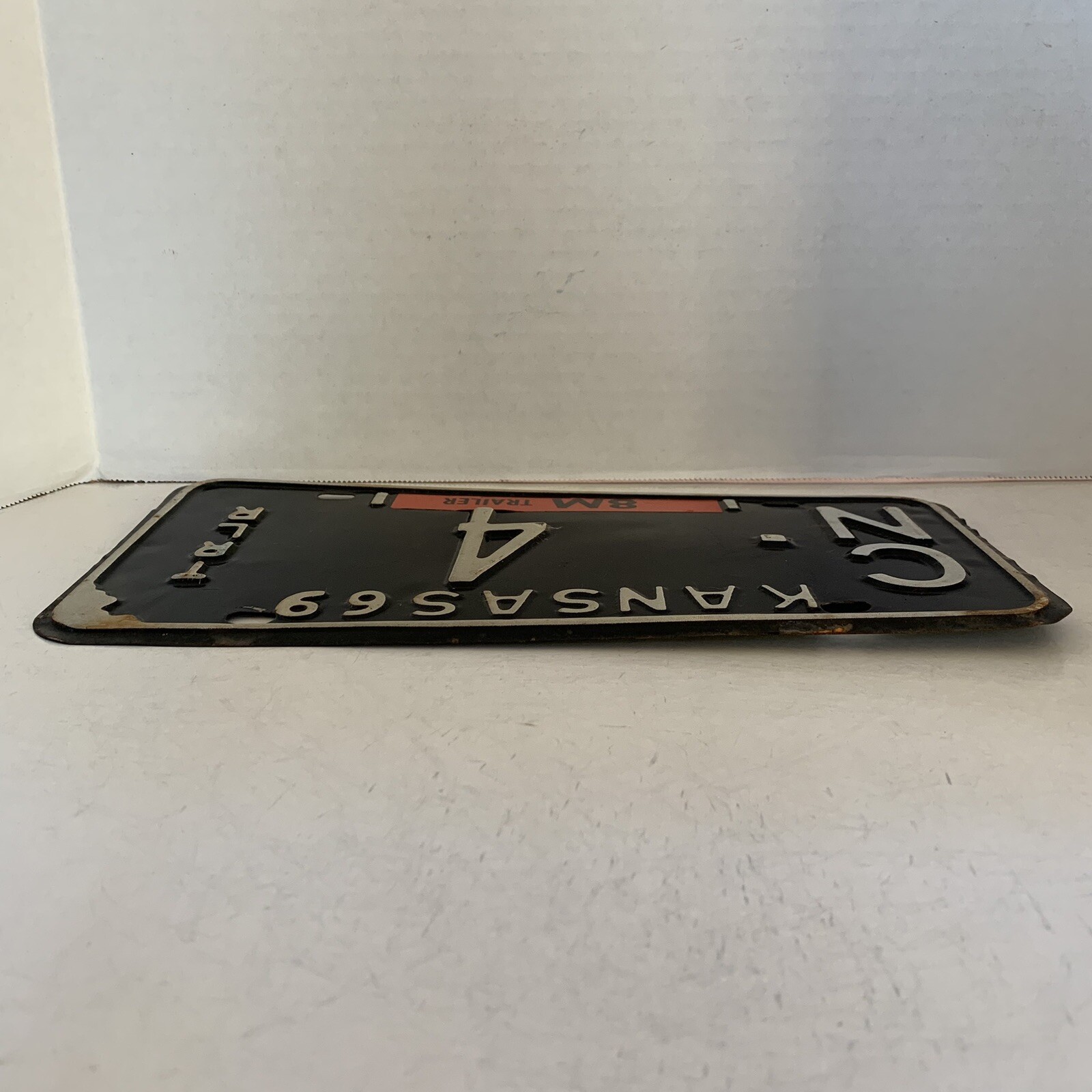 1969 Kansas Trailer TRLR License Plate 4 Cheyenne County CN Collector