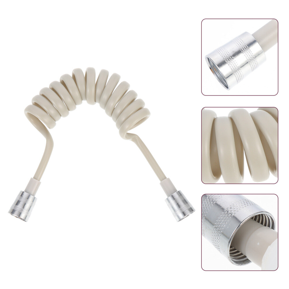 2 Pcs Retractable Spring Shower Head Hose Drain Telescopic Bathroom
