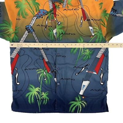 Box Office Island Hawaiian Guitar Musician Shirt Men's Button Down