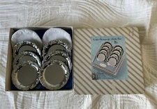 Vintage Shelton Ware no. 383 Carefree Chromium Coasters 8 Pc. Boxed Set 