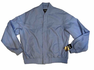 Vtg Aberdeen Sportswear Mens Bomber Jacket Blue NWT New Old Stock Style3510 Sz L