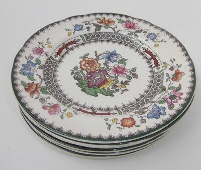 Kuchenteller Spode Chinese Rose England 15,5 cm 6 Stück gebraucht