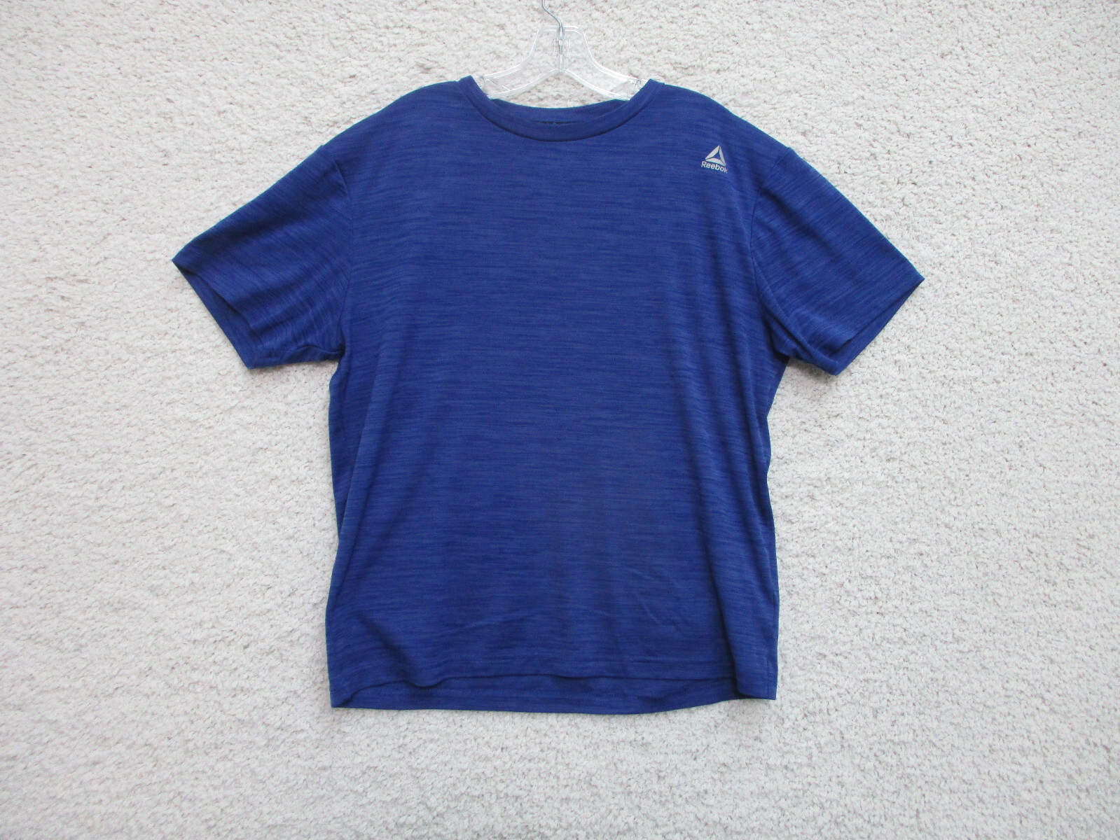 Reebok Shirt Medium Adult Blue Athletic Lightweight Stretch Logo Running Mens M