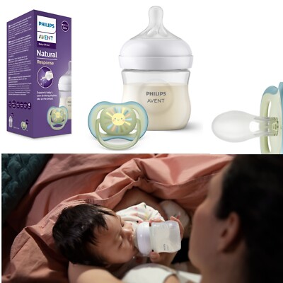 Philips Avent Natural Response Baby Geschenkset ab Geburt Schnuller Babyflasche