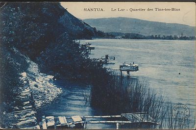 B3450+ 01 - ALTE POSTKARTE CPA NANTUA LE LAC QUARTER DES TINS-TES-BINS