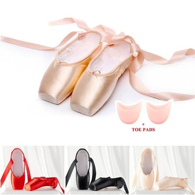 Spitzenschuhe Ballettschuhe Prof Tanzschuhe mit Spitzenschoner und genähtes Band
