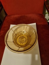 vintage rose pink art deco glass dish