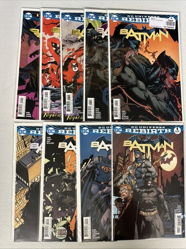 Batman #1 2 3 4 5 6 7 8 9 2016 DC Universe Rebirth Lot Run Set VF/NM *Z7