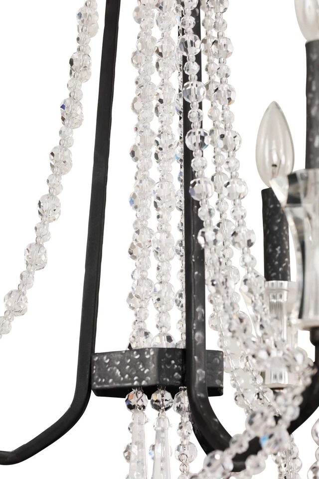 Araña Varaluz 270C03 Barcelona 3 Luces 17"W Cristal - Plateada Foto 2 de 4