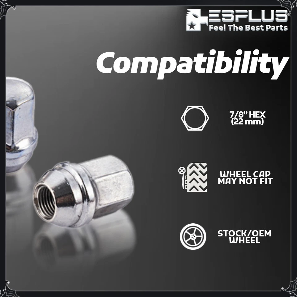 Tuerca cromada M14x1,5 para Chevrolet OEM 20 piezas apta para Camaro/Equinox/Impala/Malibu/Nova Foto 4 de 4