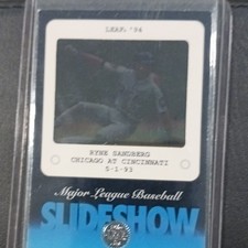 Leaf 1994 Slideshow Ryne Sandberg #4/10 Insert Chicago Cubs MLB Baseball